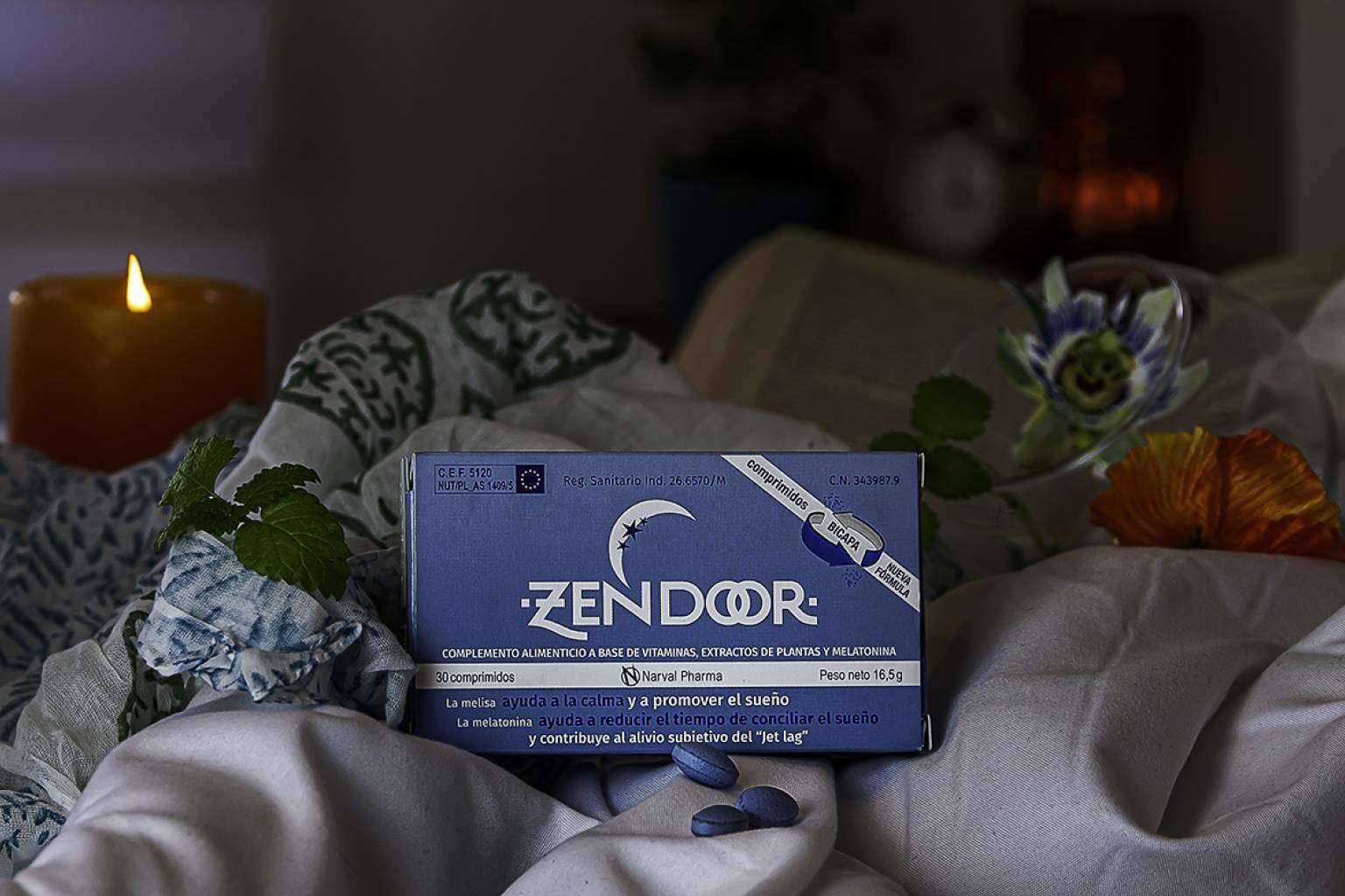 El nuevo complemento alimenticio natural Zendoor con Melatonina y Melisa que ha lanzado Narval Pharma ayuda a conciliar el sueño