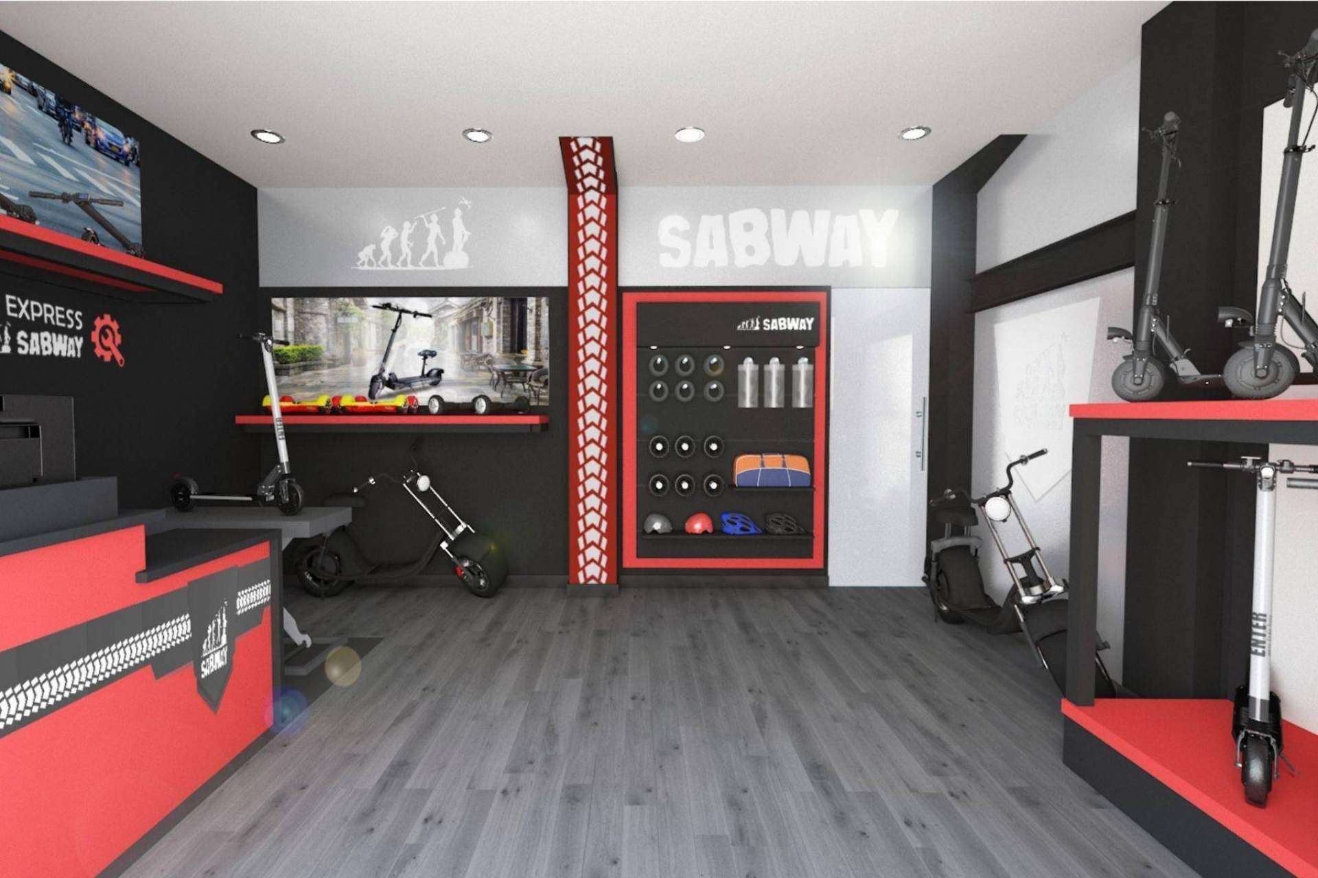 Abrir tienda propia con taller de patinetes eléctricos gracias al modelo de franquicia rentable de SABWAY