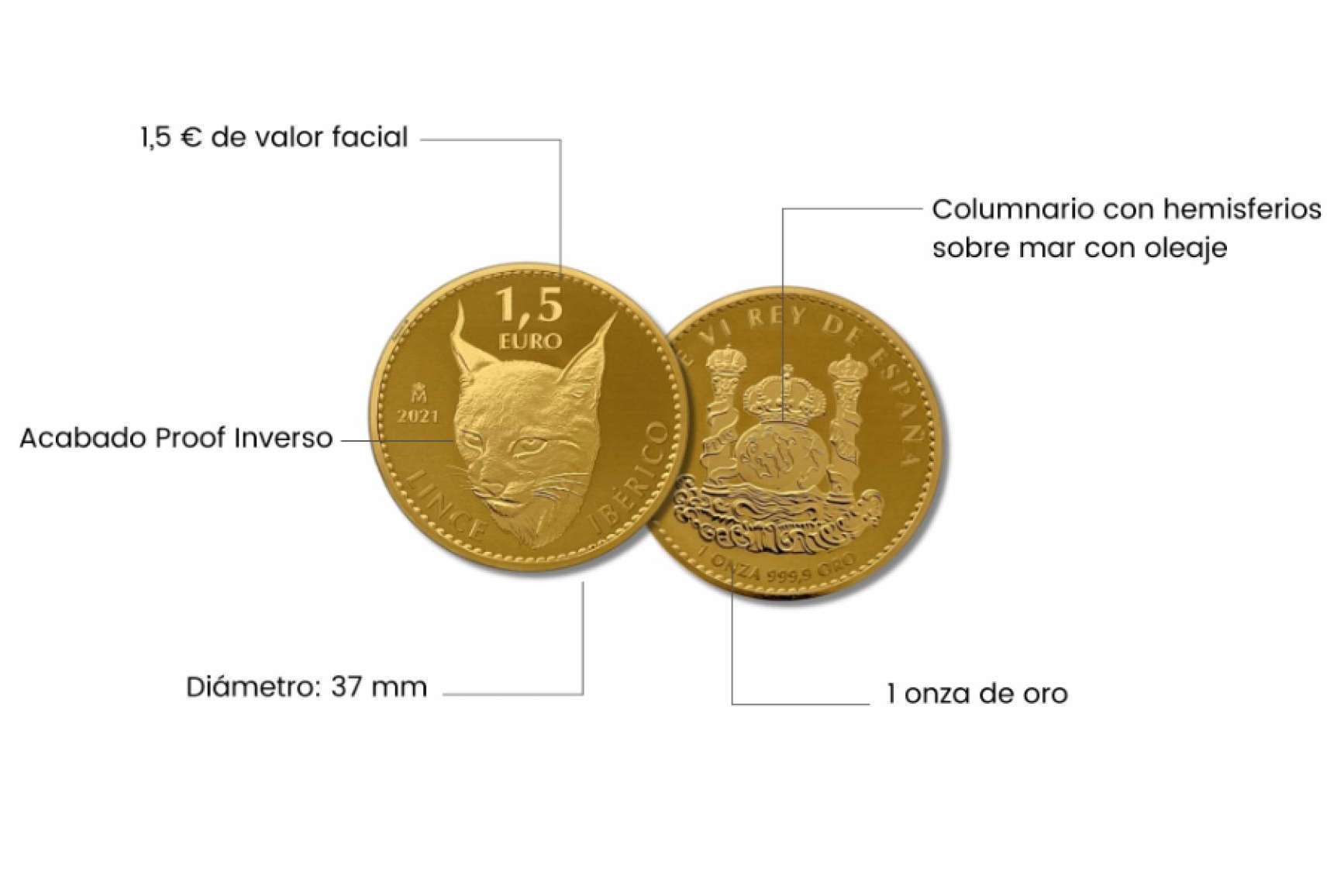 Sale a la luz el diseño de la primera moneda de inversión española