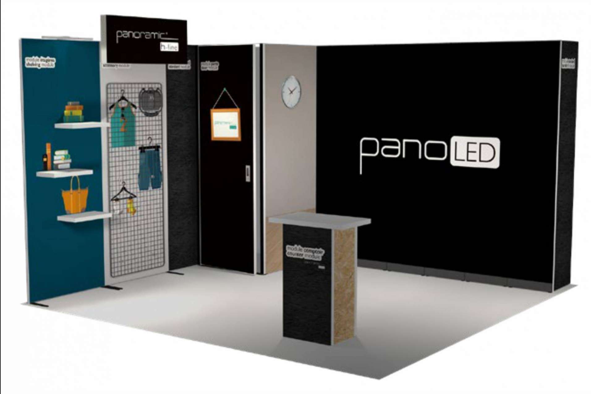 Los paneles LED que permiten crear vídeo wall modulares en el stand, por Olika Stands