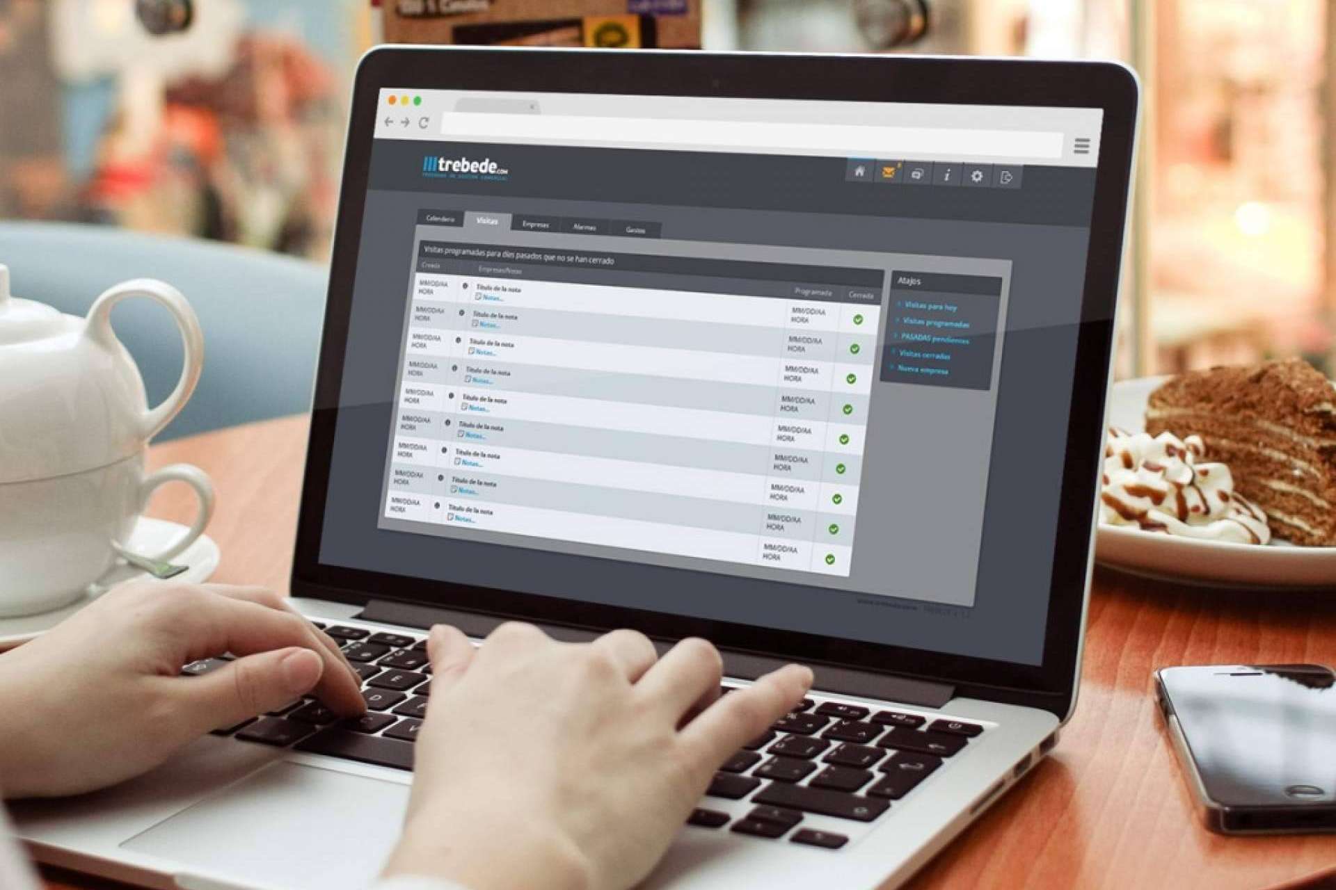 Trebede es un software de CRM para la compañía que permite un mejor control de la información de los clientes