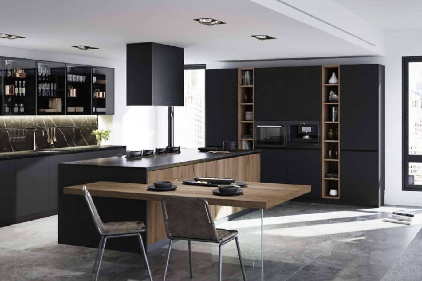 Los muebles de cocina y baño con montajes en 3D de la empresa Muebles Industria