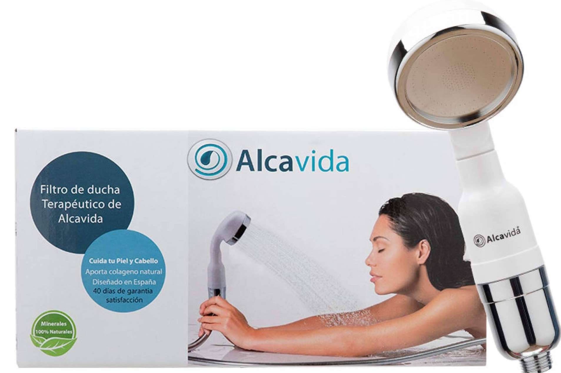 Cuidado de la piel y cabello con el filtro de ducha terapéutico Alcavida