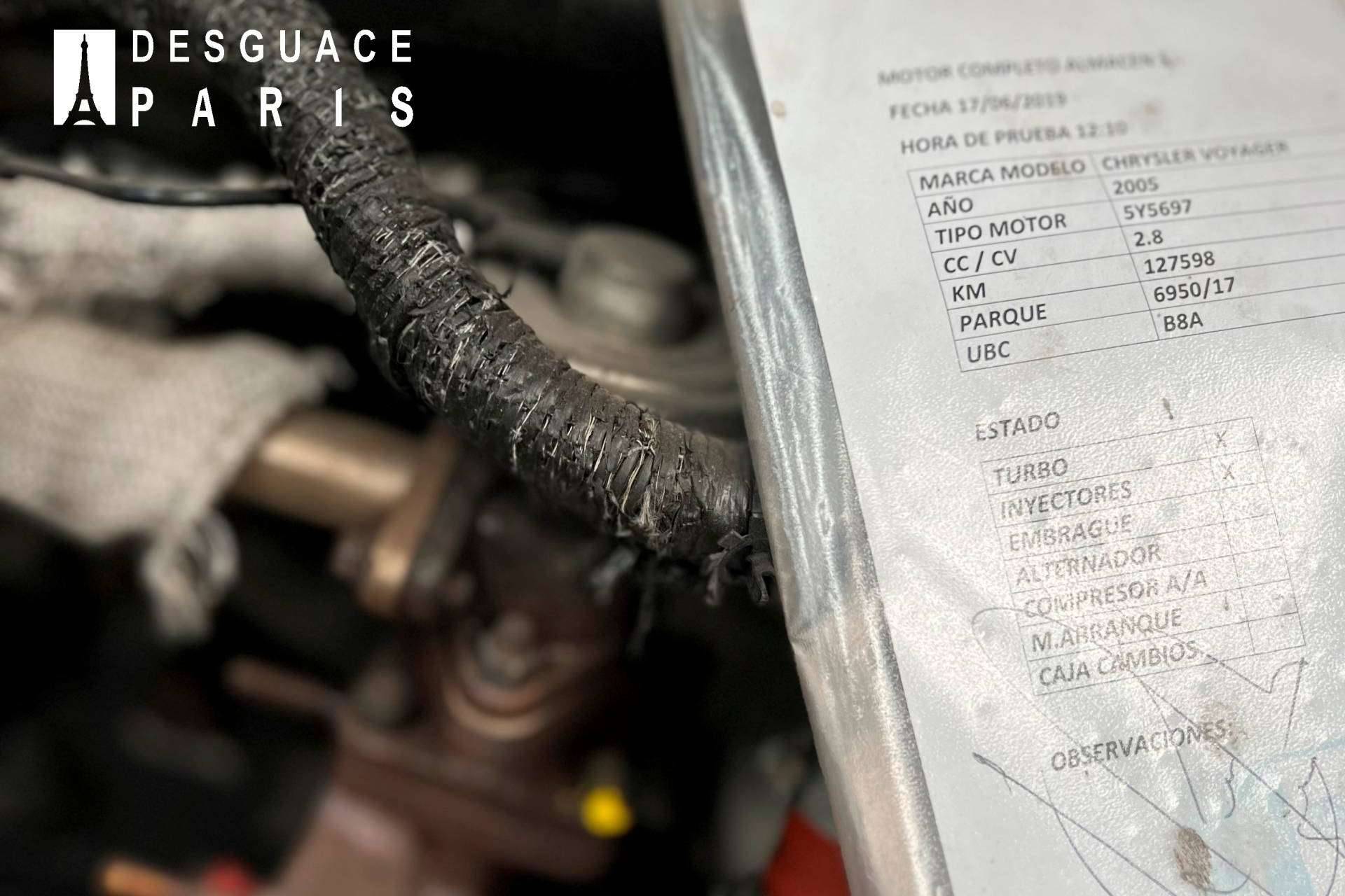Amplio catálogo de Desguace París de motores y cajas de cambios de segunda mano