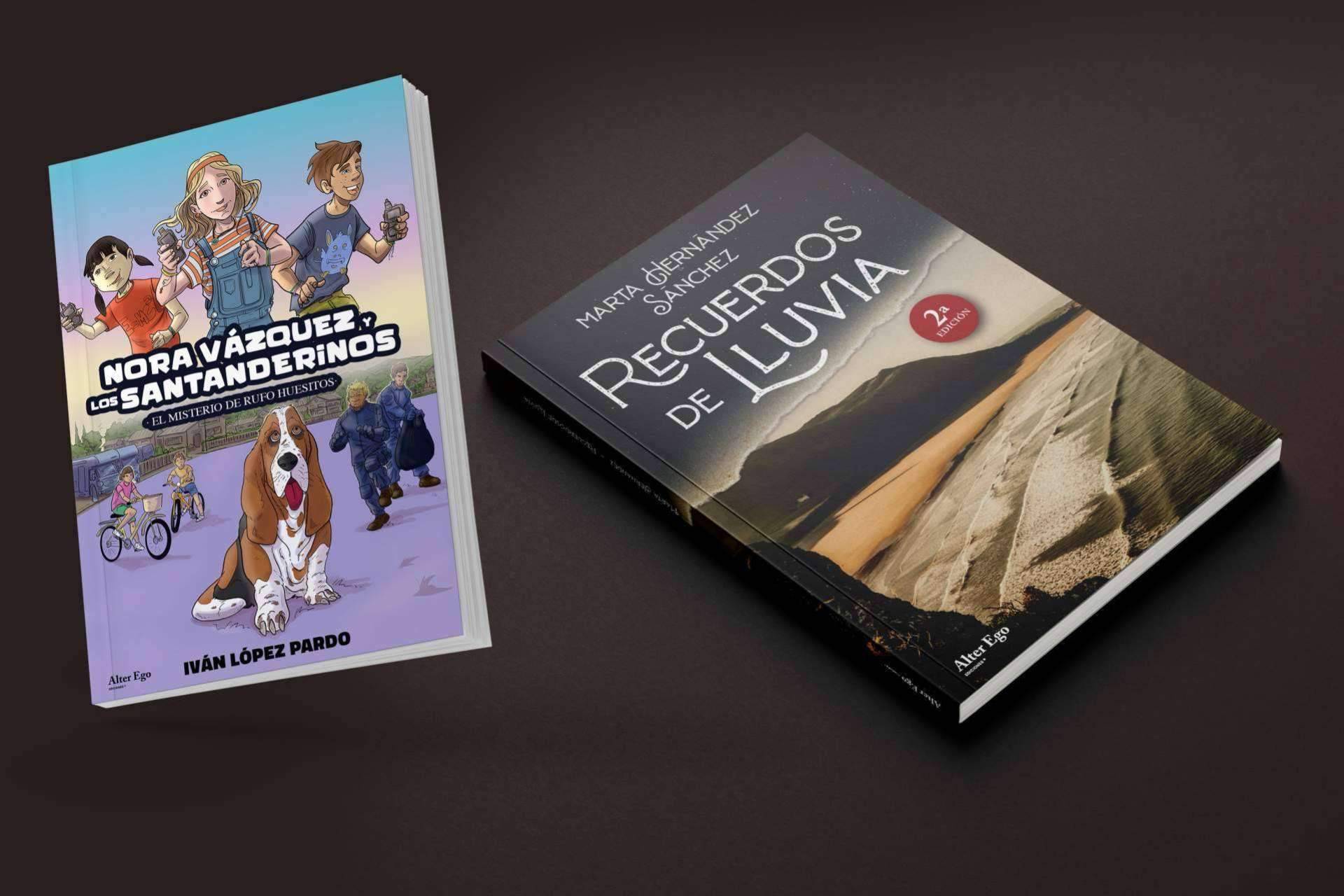 Alter Ego ediciones y sus novedades, 'Recuerdos de Lluvia' de Marta Hernández y 'Nora Vázquez y los Santanderinos' de Iván López Caro