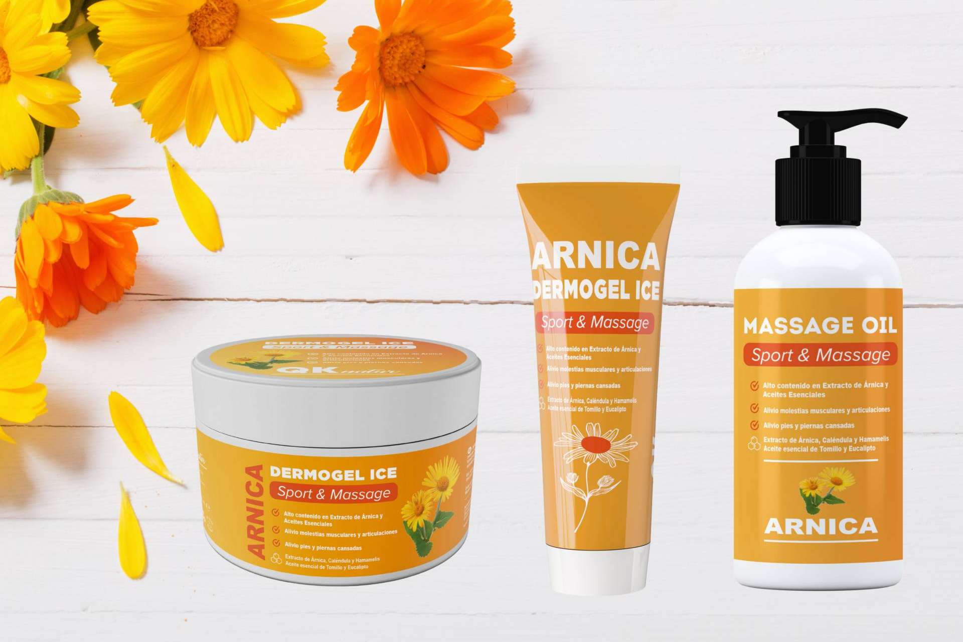 La crema y aceite masaje árnica que ofrece QKnatur