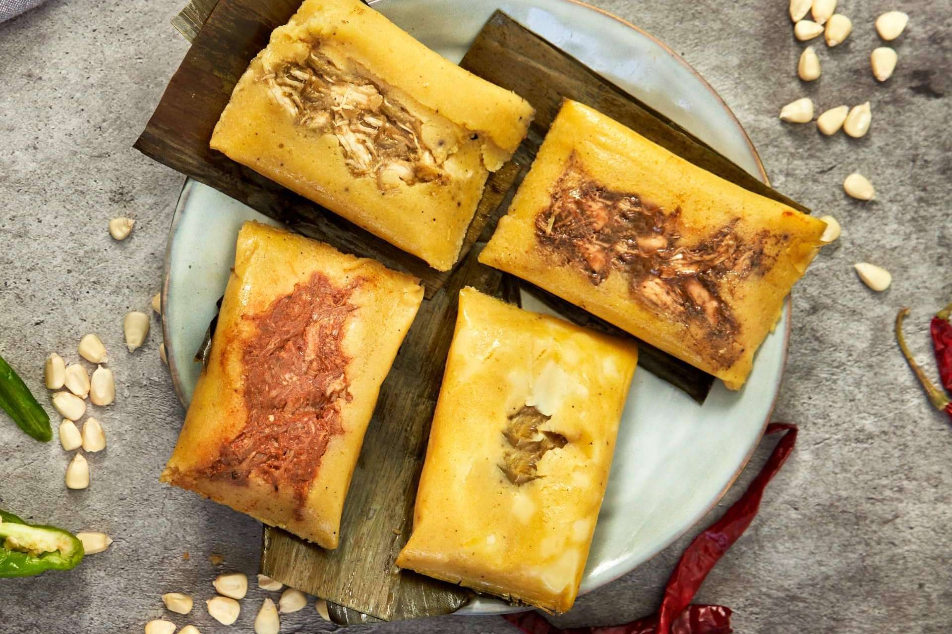 Los tamales de maíz como en México, con Maíz Maya