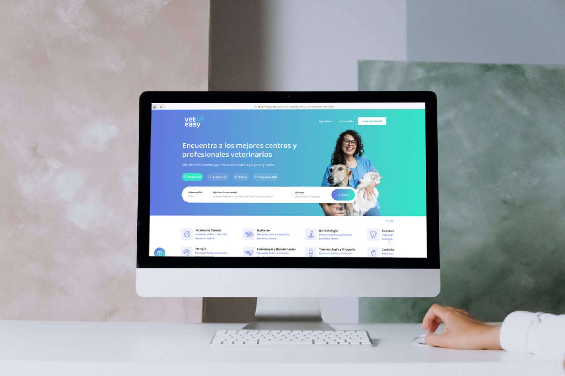 VetEasy ayuda a encontrar veterinarios para reservar una cita en tiempo real
