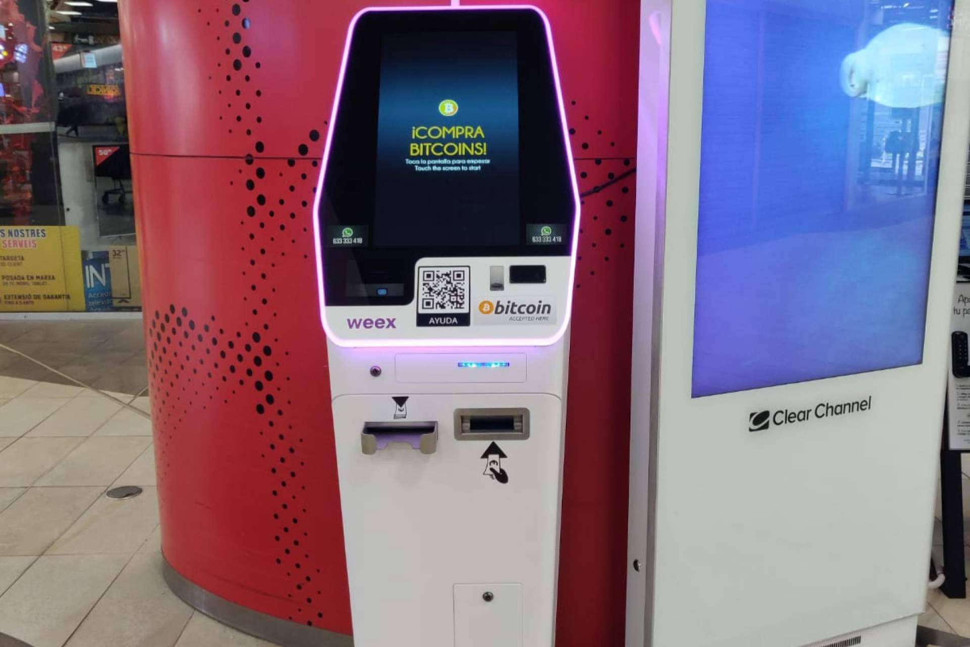 Weex, empresa española de cajeros de bitcoin, expande su presencia a los centros comerciales Alcampo