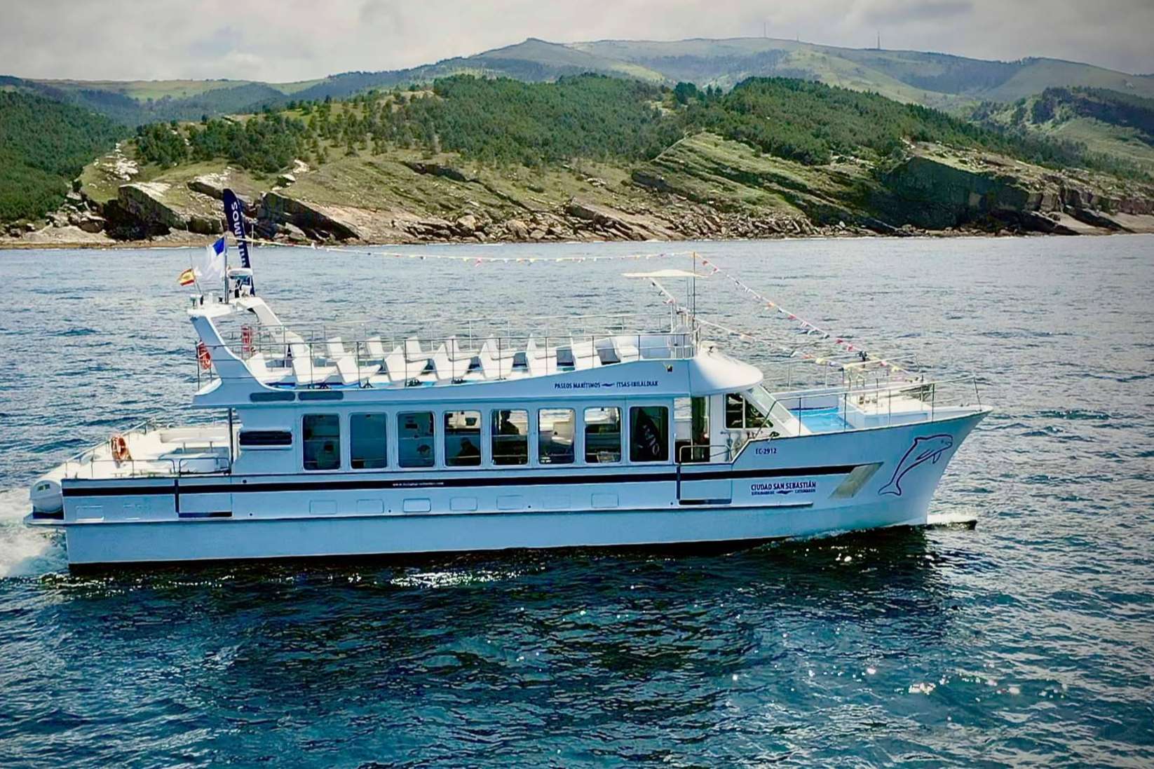 Una ruta costera con toda la información a un click a bordo del Ciudad San Sebastian