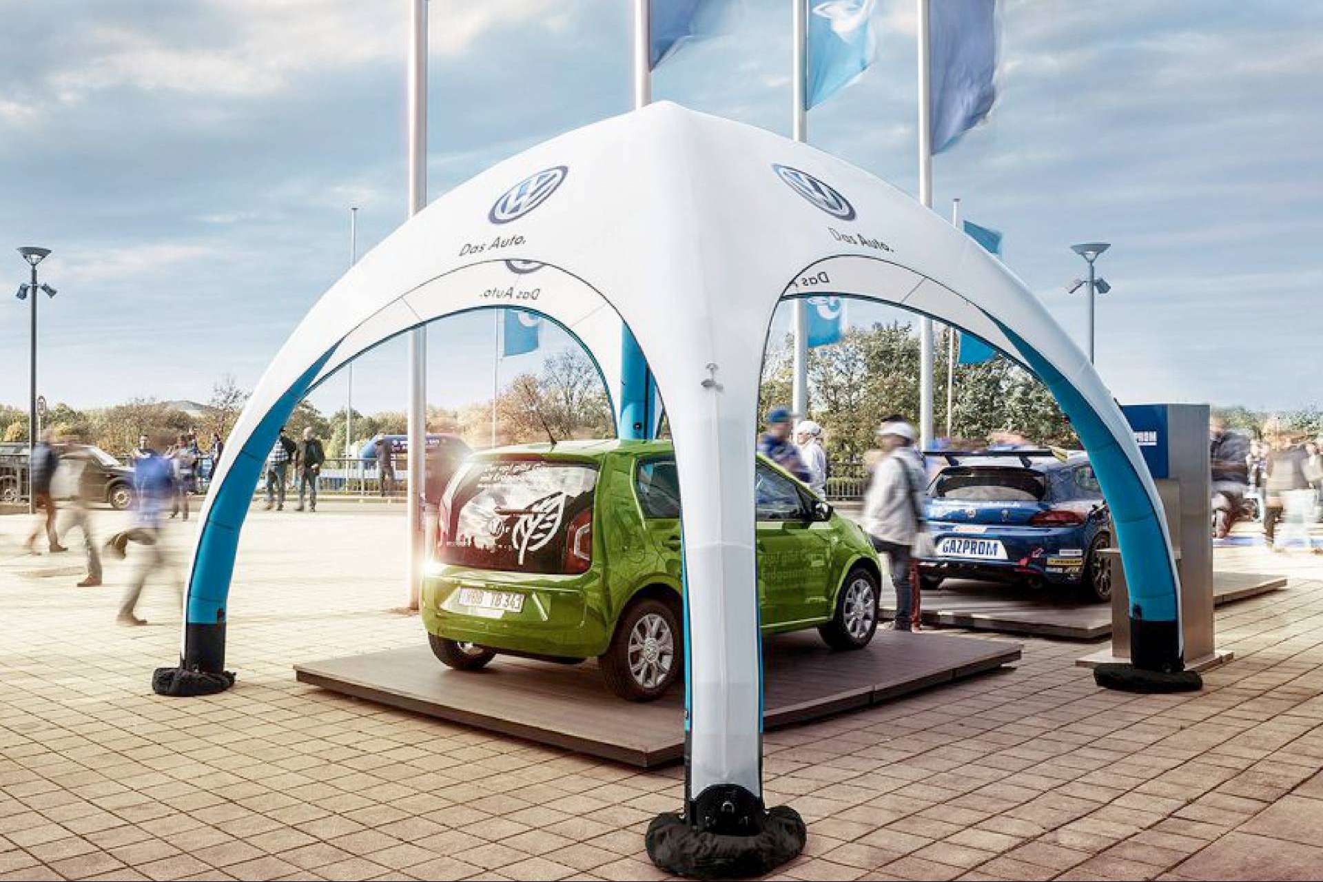 Carpas hinchables en Olika Stands con acabados premium