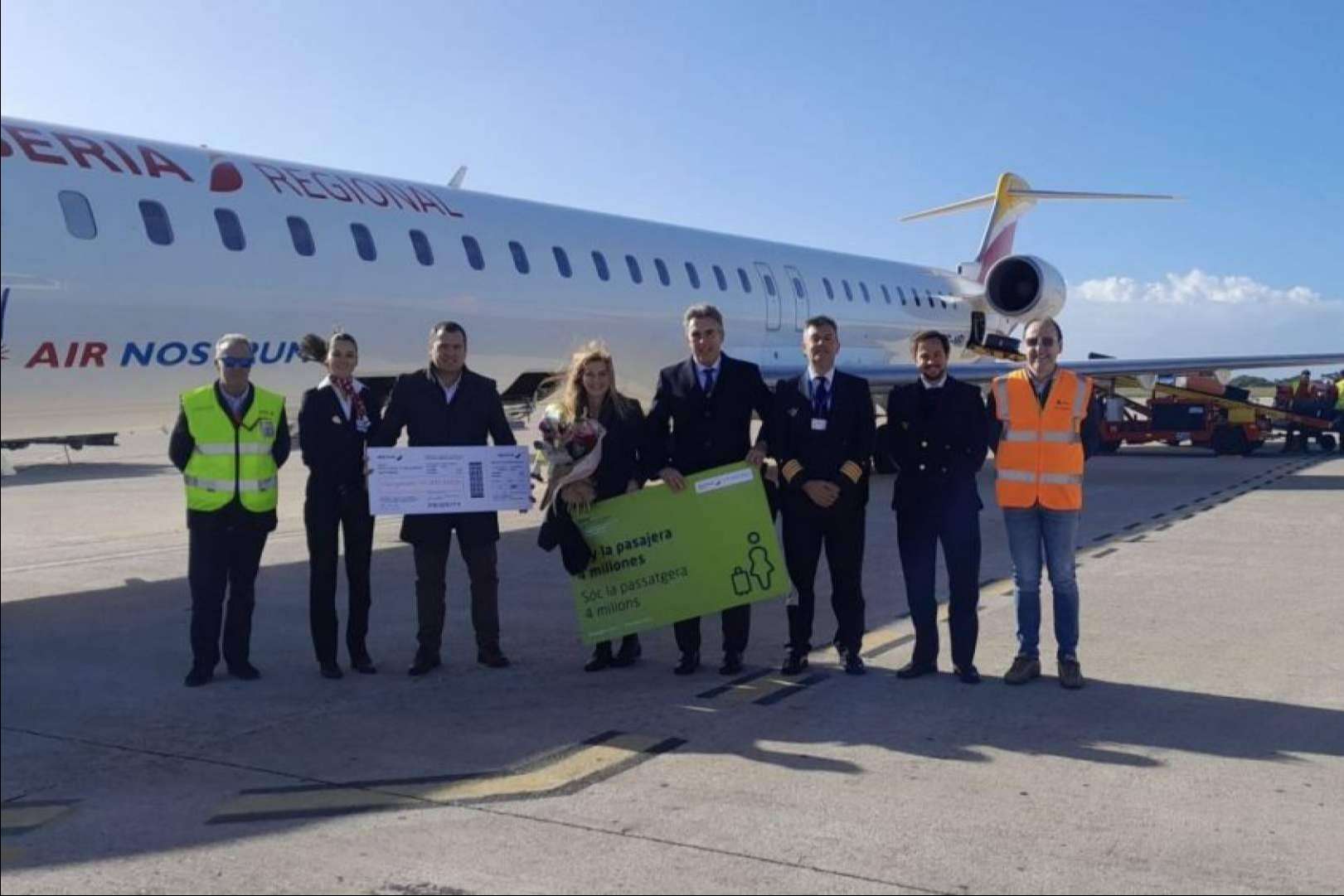 El Aeropuerto de Menorca alcanza por primera vez los 4 millones de pasajeros