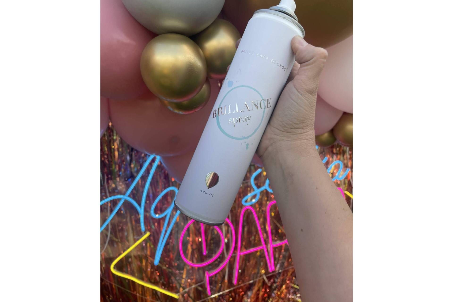 Brillo spray para globos; realce cromático para eventos exigentes y sofisticados